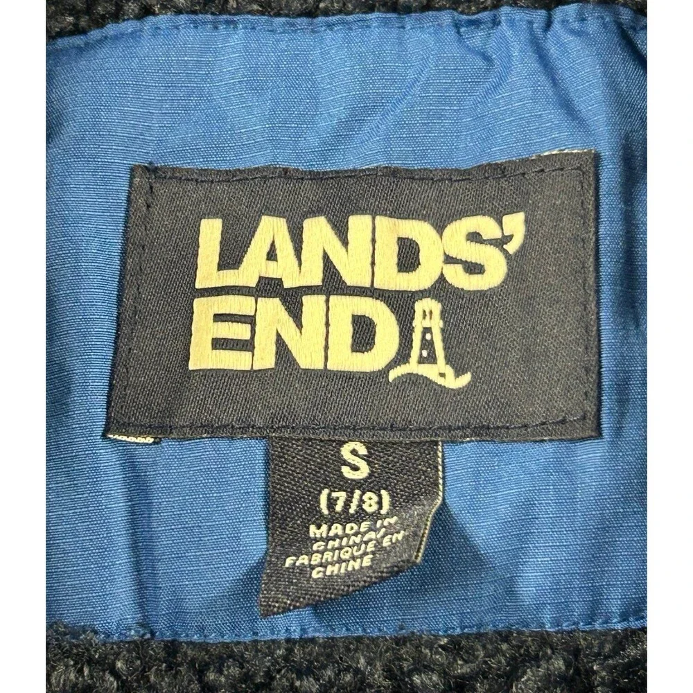 Boys Lands End Puffer Lined Fleece Jacket